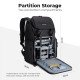 K&F Concept Camera Backpack Bag 15.6" with Laptop Compartment for DSLR/SLR Mirrorless Camera Backpack 25L Nature Wander 03