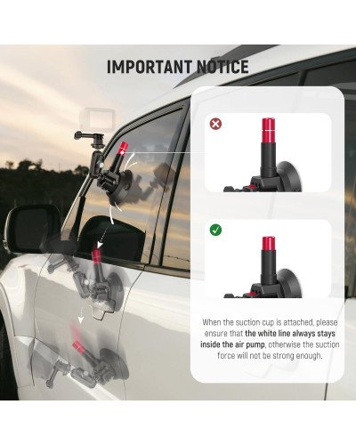 NEEWER CA065 Triple Suction Cup Camera Car Mount