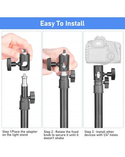 Photography Light Holder Speedlight Mounting Stand Adapter 1/4 Thread Adapter