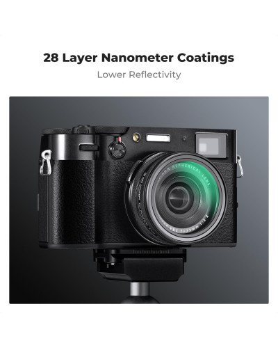 K&F Concept Nano-X MCUV Filter Hood and Cap for FUJIFILM X100 Series (Black)