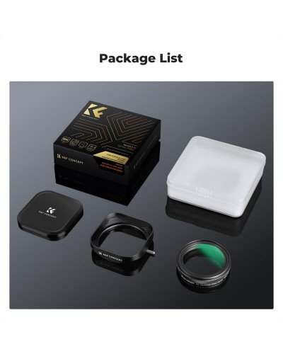 K&F Concept Nano-X MCUV Filter Hood and Cap for FUJIFILM X100 Series (Black)