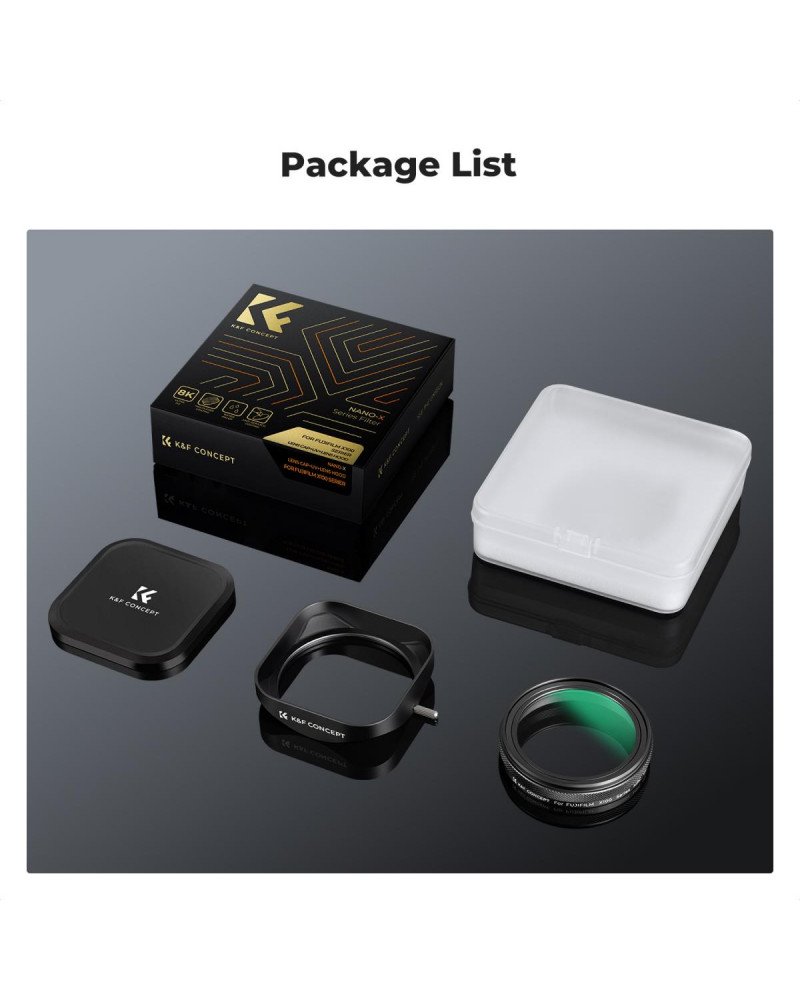 K&F Concept Nano-X MCUV Filter Hood and Cap for FUJIFILM X100 Series (Black)