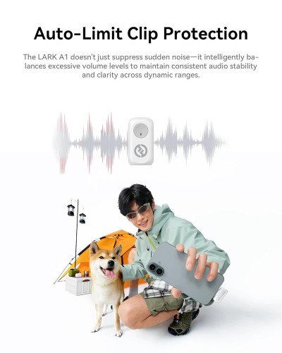 Hollyland LARK A1 Combo 2-Person Wireless Microphone System with USB-C and Lightning Connectors (Ivory White)