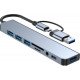 Type-C/USB 8-in-1 Hub USB 2.0*3 USB 3.0 USB-C SD Micro SD Audio