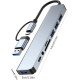 Type-C/USB 8-in-1 Hub USB 2.0*3 USB 3.0 USB-C SD Micro SD Audio