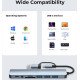Type-C/USB 8-in-1 Hub USB 2.0*3 USB 3.0 USB-C SD Micro SD Audio