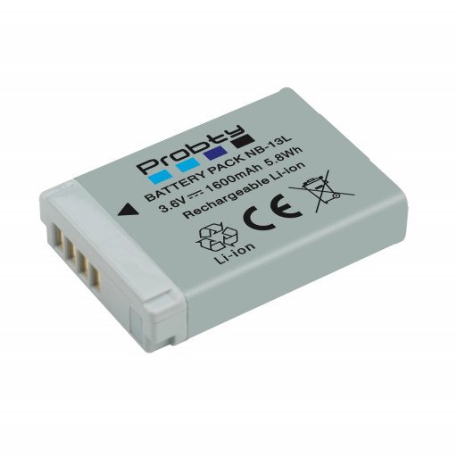 NB-13L for Camera Battery Powershot G1 X Mark II, G5X, G5 X Mark II, G7X, G7X Mark II, G7 X Mark III, G9X, N100, SX620 HS