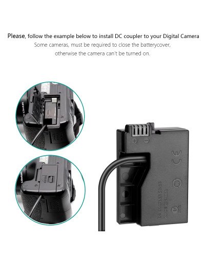 Type-C To LP-E8 DR-E8 Dummy Battery for Canon EOS 700D 650D 600D 550D KISS X4 X5 X6 T2i T3i T5i