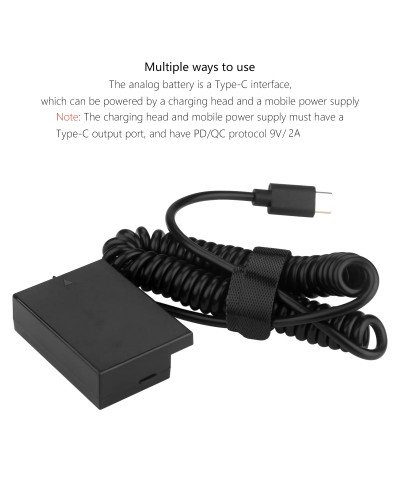 Type-C To LP-E8 DR-E8 Dummy Battery for Canon EOS 700D 650D 600D 550D KISS X4 X5 X6 T2i T3i T5i