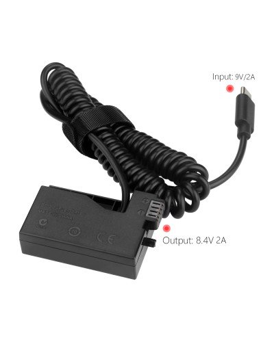 Type-C To LP-E8 DR-E8 Dummy Battery for Canon EOS 700D 650D 600D 550D KISS X4 X5 X6 T2i T3i T5i