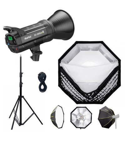 NiceFoto HC-1000SA II 100W Bi-Color LED Video Light With ES-100cm Softbox/Stand