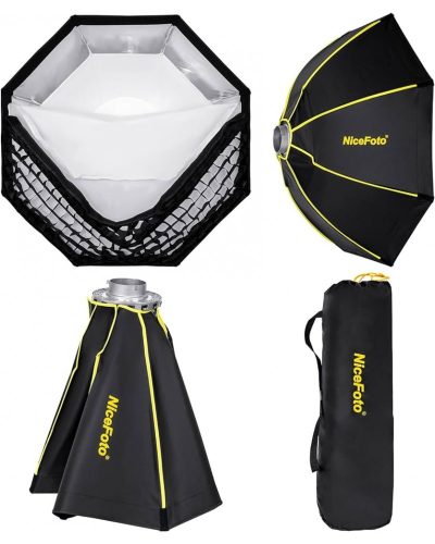 NiceFoto HC-1000SA II 100W Bi-Color LED Video Light With ES-100cm Softbox/Stand