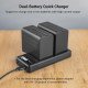 PISEN Dual USB Super Charger for Sony NP-F550/F750/F970/FM50/FM500H
