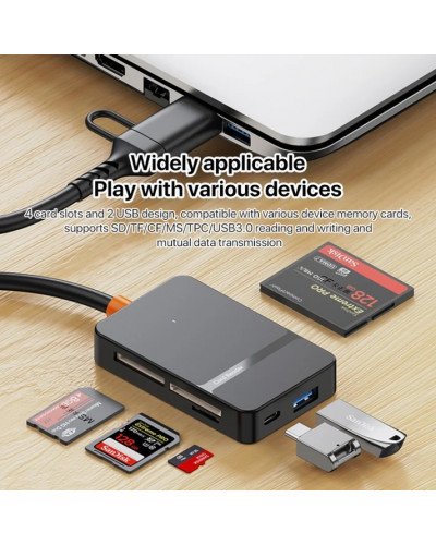 8in1 ADS-316 Type-C+USB Multi-function Card Reader
