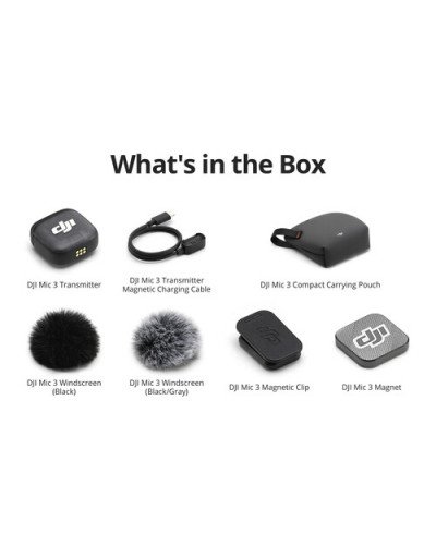 DJI Mic 3 Clip-On Transmitter/Recorder with Built-In Microphone