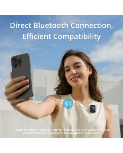 DJI Mic 2 Clip-On Transmitter/Recorder with Built-In Microphone (Shadow Black)