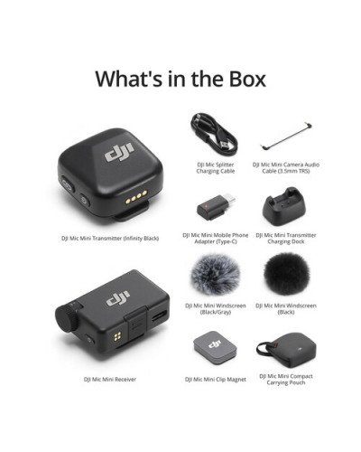 DJI Mic Mini Compact Wireless Microphone System for Camera & Smartphone