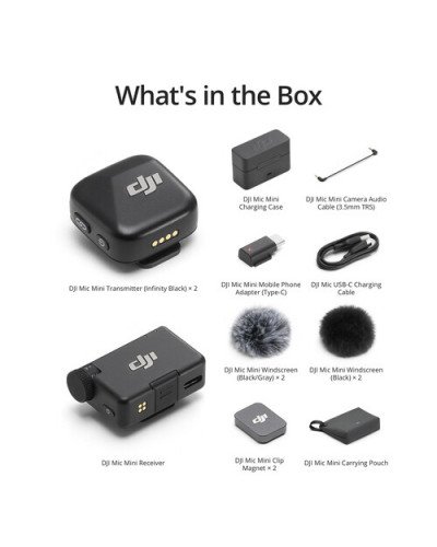 DJI Mic Mini 2-Person Compact Wireless Microphone System for Camera & Smartphone