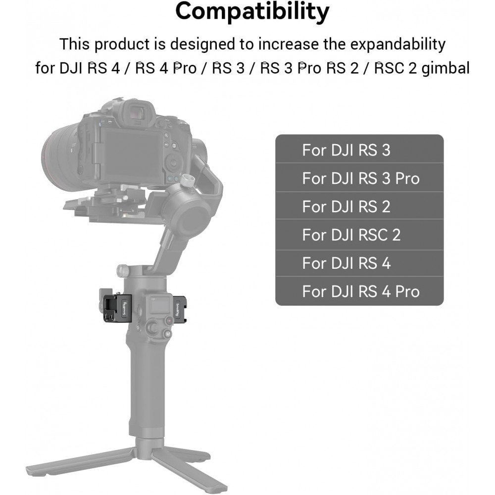 SmallRig NATO Clamp Accessory Mount for DJI RS 2/ RSC 2/ RS 3/ RS 3 Pro ...