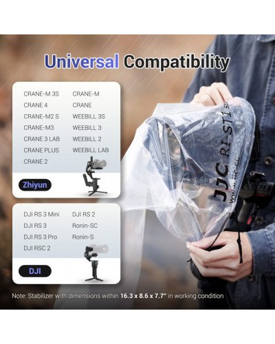 Stabilizer Gimbal Rain Cover fits DJI RS4/RS3 Pro Mini RSC 2 Ronin-SC Zhiyun WEEBILL 3S CRANE 4 & Stabilizer Below 16.3×8.6×7.7″