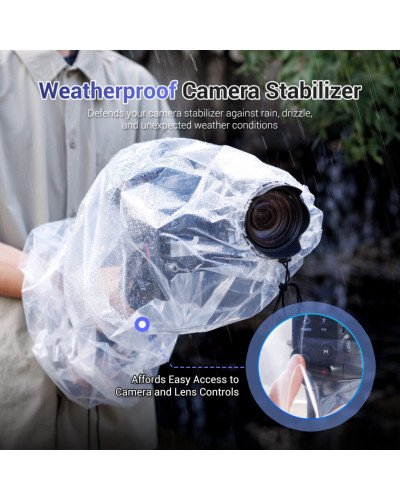 Stabilizer Gimbal Rain Cover fits DJI RS4/RS3 Pro Mini RSC 2 Ronin-SC Zhiyun WEEBILL 3S CRANE 4 & Stabilizer Below 16.3×8.6×7.7″
