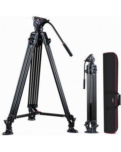 VILTROX VX-18M Heavy-Duty Video Tripod with VT-01 Fluid Head