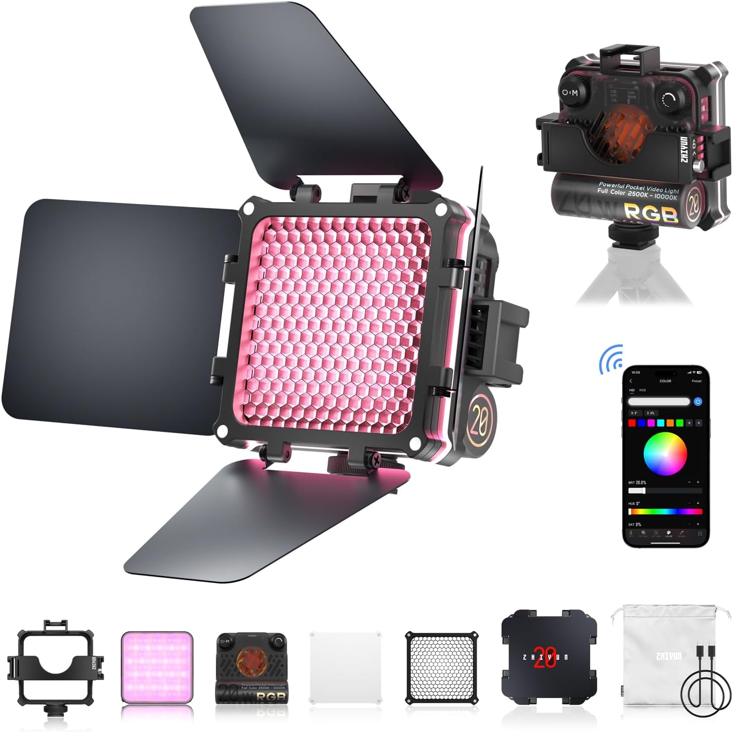 Zhiyun FIVERAY M20C RGB LED Light (Combo Version)