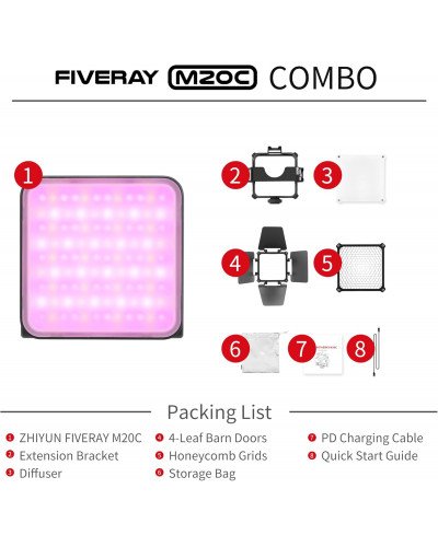 Zhiyun FIVERAY M20C RGB LED Light (Combo Version) Zhiyun FIVERAY M20C RGB LED Light (Combo Version)