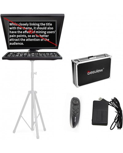 Desview T22 Teleprompter Set with 21.5" Self-Reversing Monitor