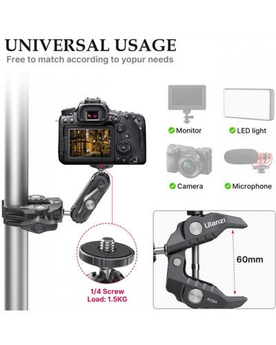 Ulanzi R094 Multi-Functional Super Clamp with Magic Arm Ulanzi R094 Multi-Functional Super Clamp with Magic Arm