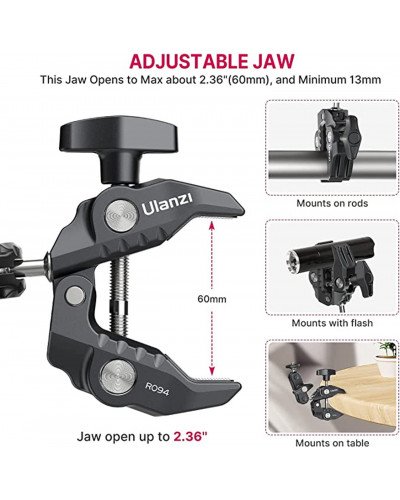 Ulanzi R094 Multi-Functional Super Clamp with Magic Arm Ulanzi R094 Multi-Functional Super Clamp with Magic Arm