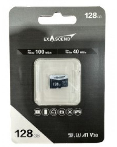 Exascend Element UHS-I V30 A1 MicroSDXC 128GB MicroSD Memory Card