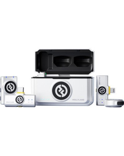 Hollyland LARK M2 DUO 2-Person Wireless Combo Microphone System (Ivory White)