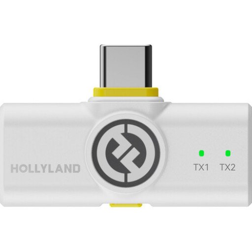 Hollyland LARK M2 DUO 2-Person Wireless Combo Microphone System (Ivory White)