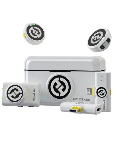 Hollyland LARK M2 DUO 2-Person Wireless Combo Microphone System (Ivory White)