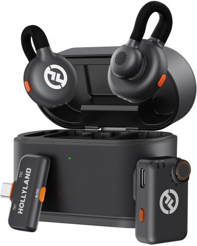 Hollyland LARK M2S Mini Combo 2-Person Wireless Microphone System for Cameras and Mobile Devices