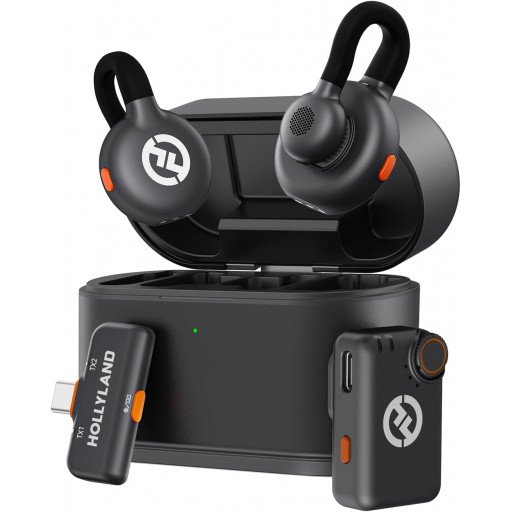 Hollyland LARK M2S Mini Combo 2-Person Wireless Microphone System for Cameras and Mobile Devices