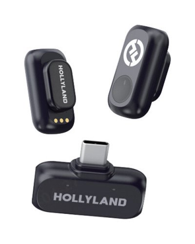 Hollyland LARK A1 Mini Duo 2-Person Wireless Microphone System with USB-C Connector (Space Gray)