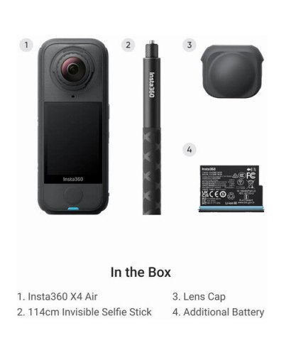 Insta360 X4 Air 360° Action Cam Starter Bundle (Black)