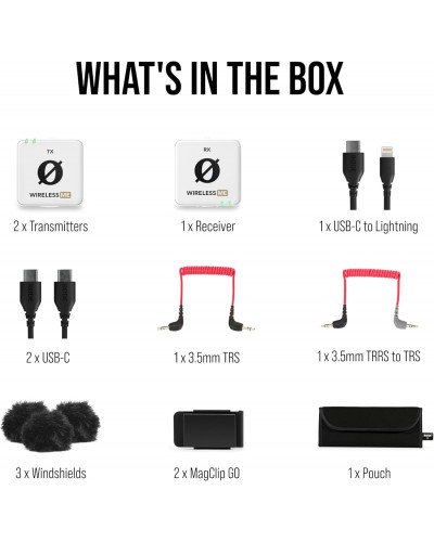 RODE Wireless ME Dual Compact Digital Wireless Microphone System (White)