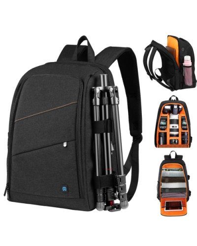 PULUZ Outdoor Portable Waterproof Dual Shoulders Backpack Camera Bag with Rain Cover for Camera DJI Ronin-SC/Ronin-S