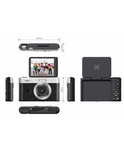 Kodak Pixpro C1 13MP Digital Camera Black with 32GB Memory Card & Card Reader