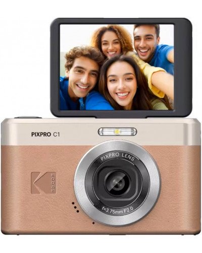 Kodak Pixpro C1 13MP Digital Camera Brown with 32GB Memory Card & Card Reader