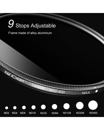 K&F Concept Nano-B Variable ND2-400 Filter 58mm