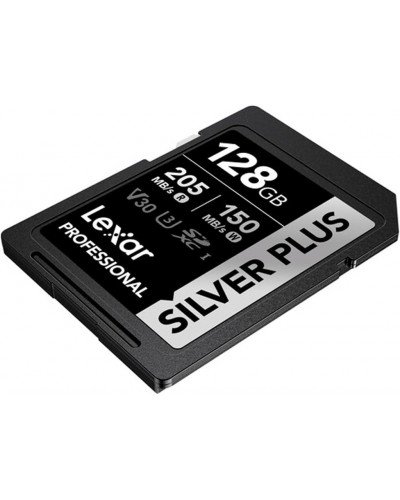 Lexar 128GB Professional SILVER PLUS UHS-I V30 SDXC Memory Card R:205MB/s W:150MB/s