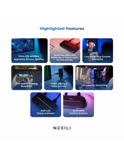 NEXILI Virta 2 Dual HDMI 4K Capture Card