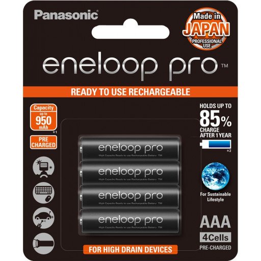 Panasonic eneloop PRO AAA Rechargable Batteries 950mAh