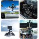 Triple Suction Cup Mount with 1/4 Threaded Head 360 Degree Tripod Ball Head