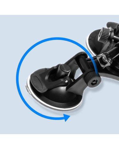 Triple Suction Cup Mount with 1/4 Threaded Head 360 Degree Tripod Ball Head