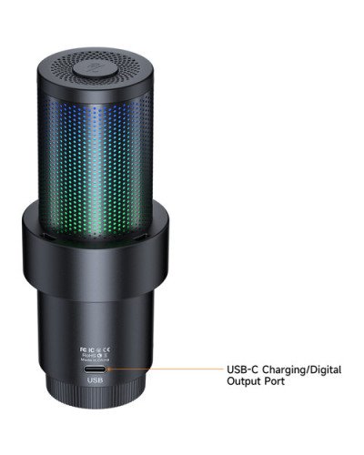 COMICA Audio EJoy Uni Pro D RGB Cardioid Condenser Wireless/USB-C Microphone with Desktop Stand